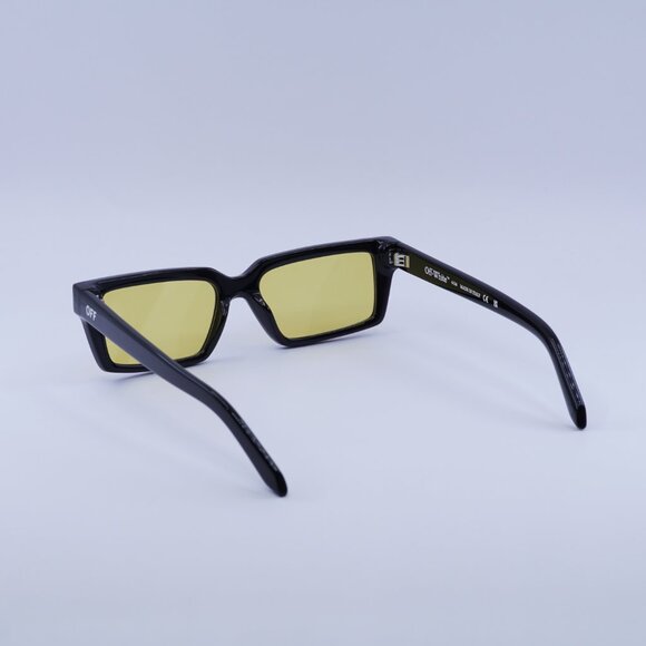 Off-White OERI13A WARREN 1018 Sunglasses Black Rectangle Frame, Yellow Lenses main image 4
